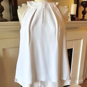 Ted Baker white crepe halter style top.